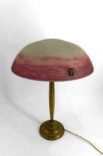 将图片加载到图库查看器,Exceptionnelle lampe Art Déco française en bronze et pâte de verre – Vers 1920