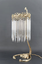 将图片加载到图库查看器,Lampe en Bronze et Pendeloques par Hector Guimard, France, Art Nouveau, Circa 1910