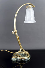将图片加载到图库查看器,Importante Lampe de Bureau en Bronze et Marbre, Art Nouveau, France, Circa 1890