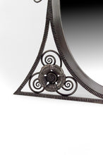 将图片加载到图库查看器,Miroir en Fer Forgé, Art Déco, Thème Floral , France, Circa 1920