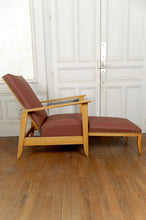 Charger l'image dans la galerie, Fauteuil à système – Chaise longue de type Morris Art Déco / Période de la Reconstruction, France, vers 1940