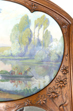 Загрузить изображение в средство просмотра галереи, Important Miroir Trumeau en Noyer Sculpté, Art Nouveau, France, Circa 1900