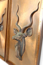 Загрузить изображение в средство просмотра галереи, Paire de Panneaux Muraux, Antilopes, Michele Original pour Space Age Products, Rhodésie, Années 1970