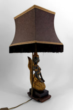 Загрузить изображение в средство просмотра галереи, Lampe Sculpturale en Bronze à double patine verte et dorée représentant la Princesse Sirène Suvannamaccha, Thaïlande, XXe