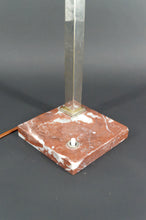 将图片加载到图库查看器,Lampe Art Déco moderniste en marbre, chrome et verre, France, vers 1925