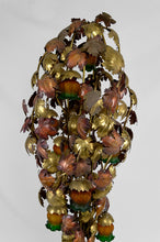 将图片加载到图库查看器,Important lampadaire "Vigne" en métal patiné, Hollywood Regency, Circa 1960