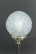 将图片加载到图库查看器,Lampe Art Déco moderniste en marbre, chrome et verre, France, vers 1925