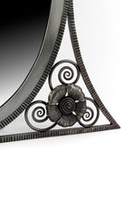 将图片加载到图库查看器,Miroir en Fer Forgé, Art Déco, Thème Floral , France, Circa 1920