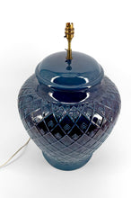 将图片加载到图库查看器,Importante lampe en céramique bleue, France, Années 1950-1960