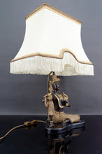 将图片加载到图库查看器,Lampe au Bouddha Thaï en bronze à double patine noire et dorée, France, Circa 1960