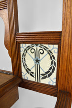 将图片加载到图库查看器,Vestiaire chêne et carreaux de céramique, Art Nouveau, France, Circa 1910