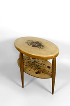 Lade das Bild in den Galerie-Viewer, Guéridon Art Déco d’Exception à Décor Floral Peint et Doré – France, vers 1920
