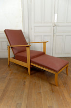 Charger l'image dans la galerie, Fauteuil à système – Chaise longue de type Morris Art Déco / Période de la Reconstruction, France, vers 1940