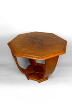 将图片加载到图库查看器,Guéridon / Table d’Appoint Octogonale en Noyer – Art Déco Moderniste, France, Circa 1930
