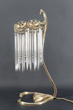 将图片加载到图库查看器,Lampe en Bronze et Pendeloques par Hector Guimard, France, Art Nouveau, Circa 1910