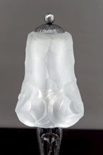 将图片加载到图库查看器,Lampe Art Déco en Fer Forgé, Tulipe Florale signée Degué, France, circa 1930