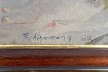 将图片加载到图库查看器,Vue de paysage Suisse, Huile sur panneau, "Findeln mit Matterhorn", Fr. WIPPERMAN, 1937