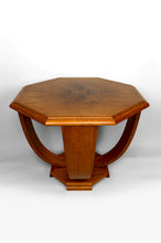 将图片加载到图库查看器,Guéridon / Table d’Appoint Octogonale en Noyer – Art Déco Moderniste, France, Circa 1930
