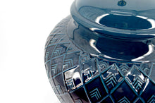 将图片加载到图库查看器,Importante lampe en céramique bleue, France, Années 1950-1960