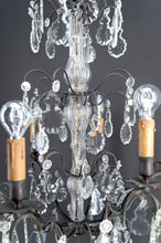 将图片加载到图库查看器,Lustre cage en bronze et cristal de Baccarat – Style Louis XV / Transition – France, vers 1900