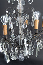 将图片加载到图库查看器,Lustre cage en bronze et cristal de Baccarat – Style Louis XV / Transition – France, vers 1900