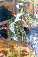 Загрузить изображение в средство просмотра галереи, Important Tableau Pyrogravé, Scène de Chasse Médiévale, France, Art Nouveau, Circa 1900