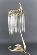 将图片加载到图库查看器,Lampe en Bronze et Pendeloques par Hector Guimard, France, Art Nouveau, Circa 1910