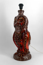 Загрузить изображение в средство просмотра галереи, Importante lampe « Chouette » en céramique – Walter Gerhards Allemagne de l’Ouest, circa 1960–1970