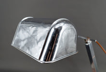 将图片加载到图库查看器,Importante Lampe de Bureau, Chrome, Aluminium et Marbre, Art Déco Moderniste, France, Circa 1930