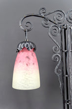 将图片加载到图库查看器,Importante Lampe Bicéphale en Fer Forgé par Schneider, France, Art Deco, Circa 1920