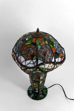 Загрузить изображение в средство просмотра галереи, Belle lampe champignon en vitrail, style Tiffany, Art nouveau – XXᵉ siècle