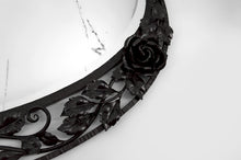 将图片加载到图库查看器,Miroir Art déco en fer forgé à décor de roses, vers 1920