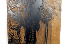 Загрузить изображение в средство просмотра галереи, Plaque / Matrice de Xylogravure, "Le Chemineau", France, 1978