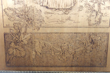 Загрузить изображение в средство просмотра галереи, Paire de Panneaux Pyrogravés, Les Saisons : Automne & Hiver, Art Nouveau, France, vers 1900