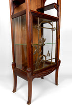 将图片加载到图库查看器,Vitrine Art Nouveau, Bronzes et Bois Sculpté sur un Thème Lacustre, France, vers 1900