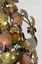 将图片加载到图库查看器,Important lampadaire "Vigne" en métal patiné, Hollywood Regency, Circa 1960