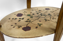 Lade das Bild in den Galerie-Viewer, Guéridon Art Déco d’Exception à Décor Floral Peint et Doré – France, vers 1920