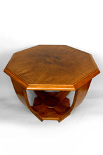 将图片加载到图库查看器,Guéridon / Table d’Appoint Octogonale en Noyer – Art Déco Moderniste, France, Circa 1930