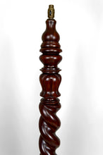 将图片加载到图库查看器,Important Lampadaire Colonne Victorienne Torsadée en Noyer Massif, Royaume-Uni, Style Tudor, Circa 1900