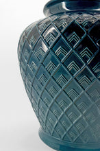 将图片加载到图库查看器,Importante lampe en céramique bleue, France, Années 1950-1960