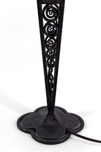 将图片加载到图库查看器,Lampe Champignon en Fer Forgé et Abat-jour en Pâte de Verre Soufflée , Art Déco , France, circa 1920