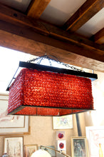 Load image into Gallery viewer, Important Lustre en Perles de Verre Rouge, Murano, Italie, Brutalisme, Circa 1970