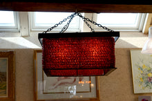 Load image into Gallery viewer, Important Lustre en Perles de Verre Rouge, Murano, Italie, Brutalisme, Circa 1970