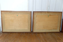 将图片加载到图库查看器,Exceptionnelle paire d'importantes tapisseries brodées Art Déco à décor de chasse primitive mythifiée, France, Vers 1930