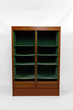 将图片加载到图库查看器,Meuble de notaire / classeur à rideaux double en acajou, Art Déco / Industriel, France, vers 1940