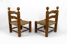 将图片加载到图库查看器,Paire de chaises basses paillées par Charles Dudouyt, circa 1940