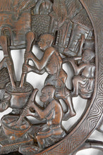 将图片加载到图库查看器,Porte africaine en bois sculpté et bronze de chef de village bamoun, Cameroun, début XXe