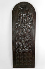 将图片加载到图库查看器,Porte africaine en bois sculpté et bronze de chef de village bamoun, Cameroun, début XXe