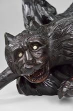 将图片加载到图库查看器,Grande sculpture Asiatique / Okimono au Lion et aux Corbeaux, Japon, ère Meiji, vers 1880