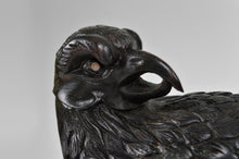 将图片加载到图库查看器,Grande sculpture Asiatique / Okimono au Lion et aux Corbeaux, Japon, ère Meiji, vers 1880